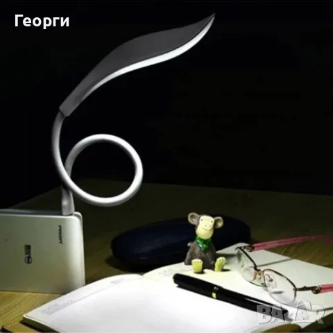Огъваща се LED лампа с USB вход, може + адаптер, снимка 3 - Лед осветление - 48865313