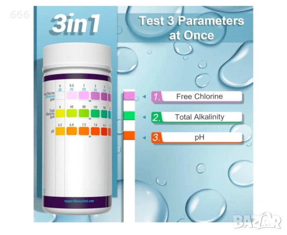 3 в 1 тест ленти за басейн, снимка 3 - Басейни и аксесоари - 53090675