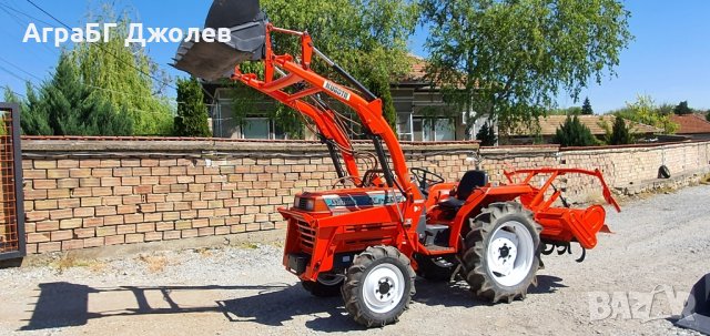 Японски трактор Kubota L1-245D с челен товарач и фреза, 4х4, 25 к.с., АграБГ Джолев, снимка 1 - Селскостопанска техника - 27186507