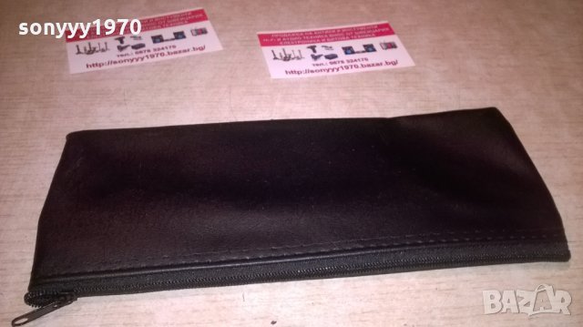 shure-кожен калъф за жичен микрофон-21х10см, снимка 5 - Микрофони - 26570156