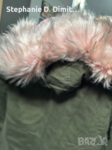 Дамска парка с огромен пух