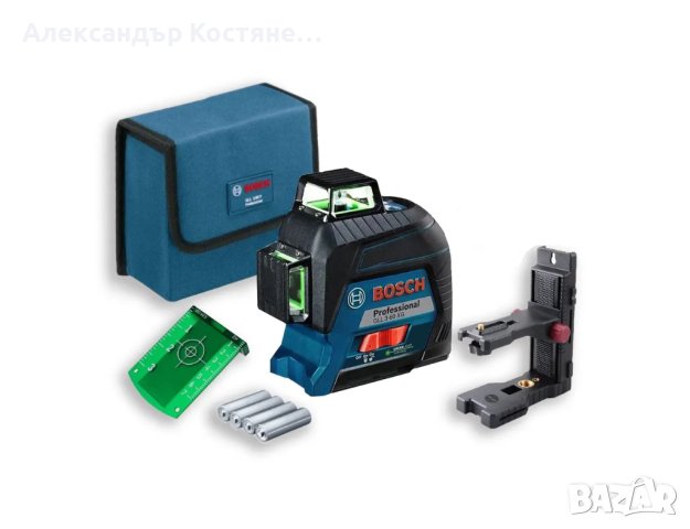 Bosch 3-60 XG GLL, зелен лъч, 3 х 360 градуса