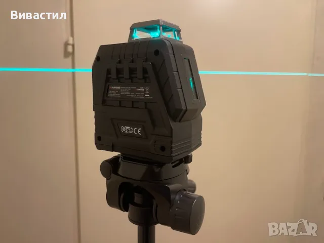Два зелени лазерни нивелира Парксайд нови Parkside внос от Германия с тринога., снимка 4 - Измервателни инструменти - 49577470
