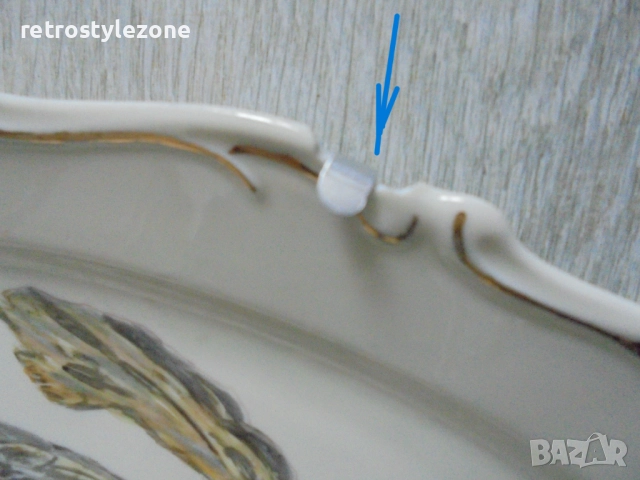 № 8395 Старо порцеланово пано  , снимка 6 - Други ценни предмети - 41097197