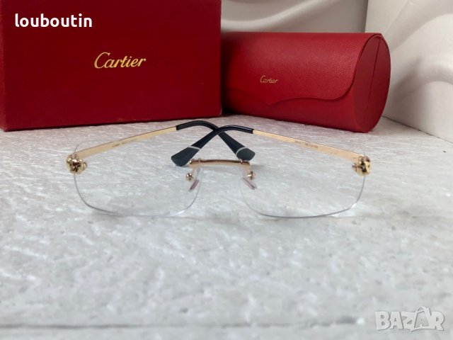 Cartier унисекс прозрачни слънчеви диоптрични рамки очила за компютър, снимка 2 - Слънчеви и диоптрични очила - 39000263