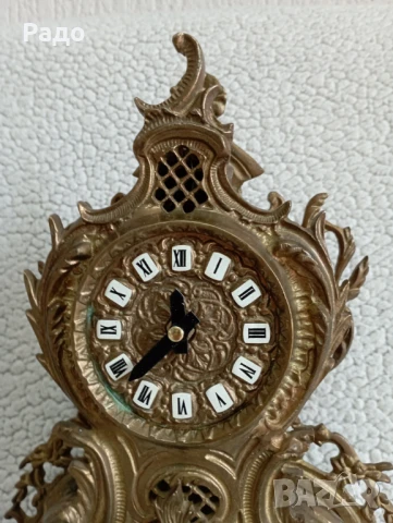 Голям старинен масивен бронзов часовник, снимка 3 - Антикварни и старинни предмети - 51284161