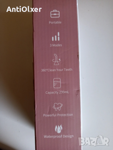 Професионален орален иригатор, преносим душ за уста, 4 накрайника, бял, 230 мл, снимка 8 - Други - 52866583