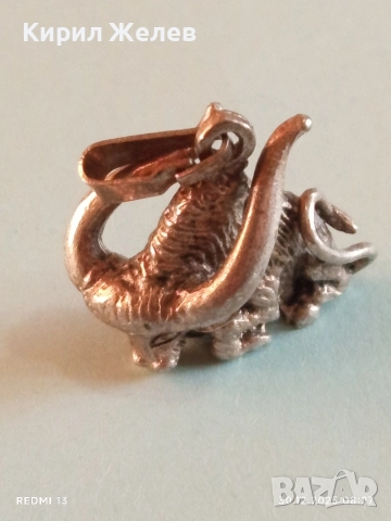 Зодия Телец сребърен медальон майсторска ръчна изработка 47799, снимка 5 - Колиета, медальони, синджири - 52933242