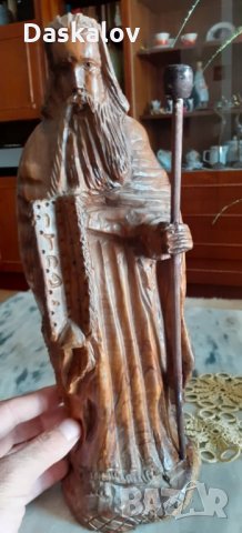 Голяма дървена статуетка, снимка 2 - Антикварни и старинни предмети - 33508105