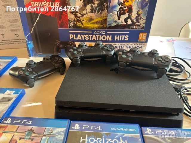 PlayStation 4 с 3 контролера + 11 игри, снимка 2 - PlayStation конзоли - 53505329