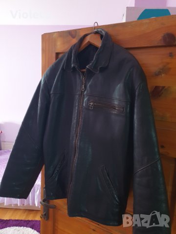 Кожено яке от телешки бокс, ръчна изработка, снимка 2 - Якета - 42958760