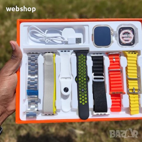 ПРОМОЦИЯ!! Мъжки Смарт Часовник s100 ultra , Интегриран GPS , Много функции, снимка 1