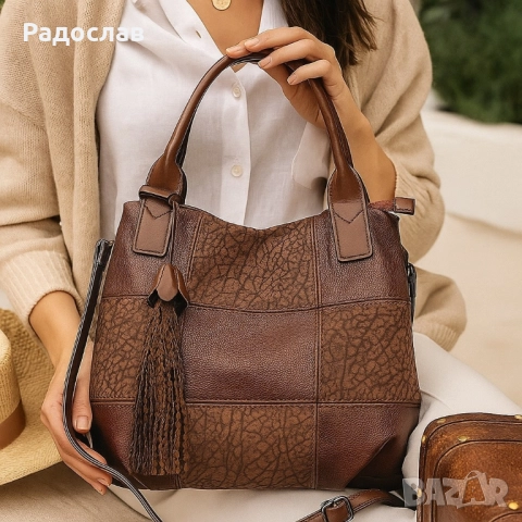 Ежедневна дамска чанта тип торба, през рамо, снимка 7 - Чанти - 51642824