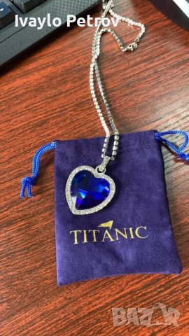 Колие "Сърцето на океана" Титаник с кристали Сваровски, снимка 1 - Колиета, медальони, синджири - 38081130