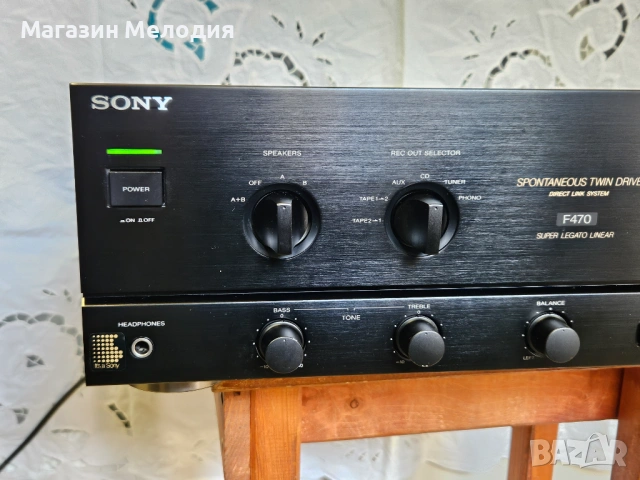 Усилвател SONY TA-F470 Две по 110 вата.  В отлично техническо и визуално състояние., снимка 4 - Ресийвъри, усилватели, смесителни пултове - 51377185