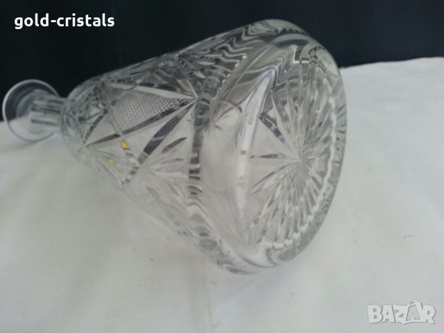 Руски кристал кристална гарафа и кристални чаши , снимка 7 - Антикварни и старинни предмети - 22630172