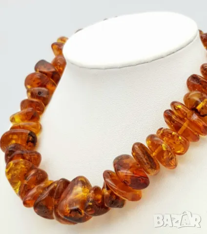 Балтийска кехлибарена огърлица. 💯 % ОРИГИНАЛ AMBER !, снимка 2 - Колиета, медальони, синджири - 49204454