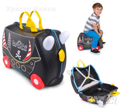 Детски Куфар TRUNKI Трунки Ride - On Pedro the Pirate Ship Пират Момче, снимка 2 - Кенгура и ранички - 27169500