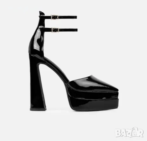 Сандали на ток - Лак, снимка 3 - Сандали - 48905927