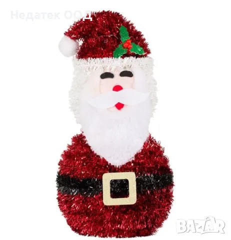 Коледна, Декоративна, Украса, Дядо Коледа, Червен, 27 см