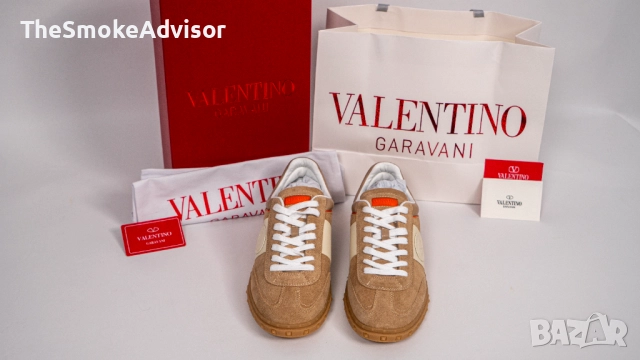 Маратонки Valentino Upvillage Low Top – Естествен Велур и NAPA Кожа, снимка 3 - Маратонки - 52436425