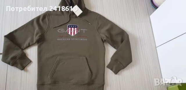 GANT Shield Hoodie Mens Size M НОВО! ОРИГИНАЛ! Мъжки Суичер!, снимка 10 - Спортни дрехи, екипи - 47334912