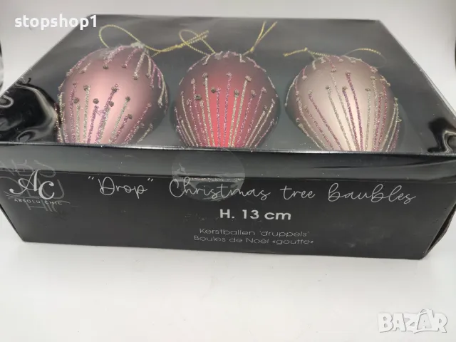 Стъклени Коледни топки 13 см Christmas , снимка 2 - Декорация за дома - 48015441