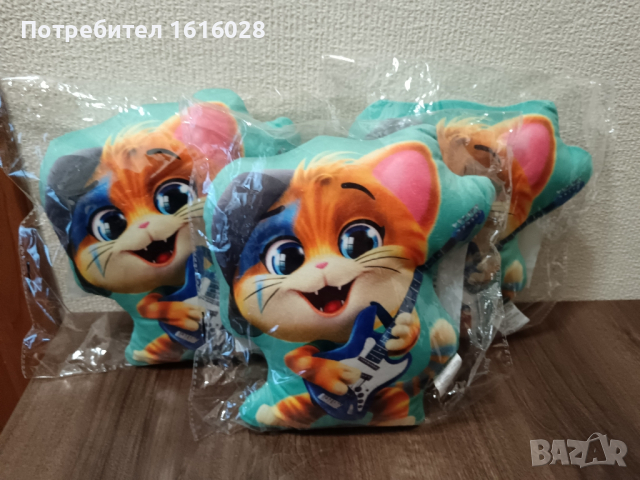Меки възглавнички с герой от детското филмче 44 Котки, снимка 6 - Плюшени играчки - 44923117