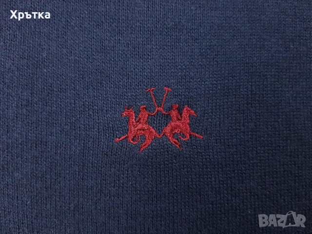 La Martina - Оригинален мъжки пуловер с цип размер M, снимка 7 - Пуловери - 53570344