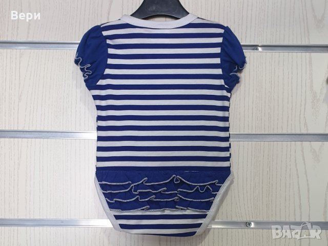 Ново бебешко моряшко боди с трансферен печат Делфинче, 6-9 месеца, снимка 3 - Бодита за бебе - 29050358