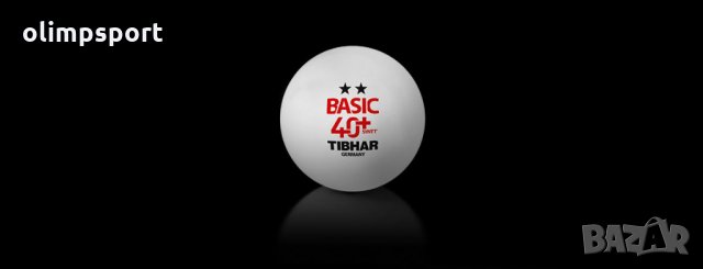 топчета за тенис на маса Tibhar Basic **  40+ mm  бели