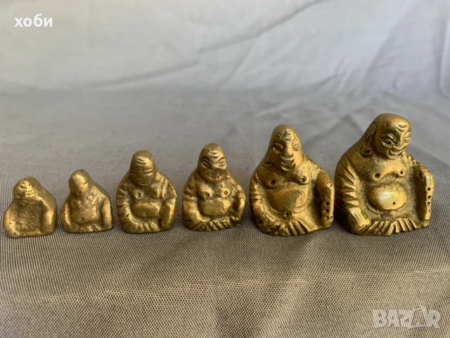 малки месингови фигурки смеещия се буда, снимка 2 - Антикварни и старинни предмети - 50758599