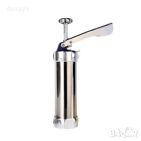 1949 Метален шприц за сладки сладкарски инструмент за декорация с 10 диска, снимка 7 - Форми - 48586529