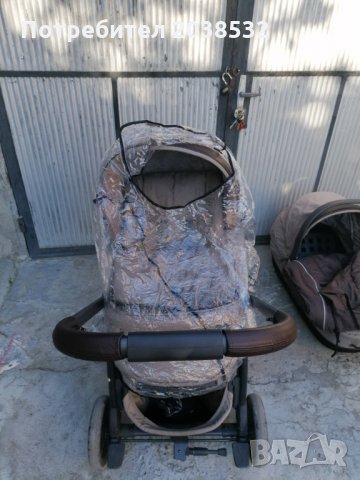 Chipolino Комбинирана количка Аура 3 в 1 Фрапе лен меланж, снимка 14 - Детски колички - 27037299