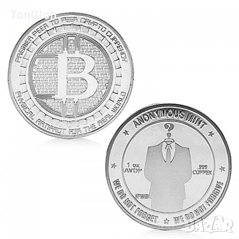 Биткойн монета Анонимните - Bitcoin Anonymos mint ( BTC ), снимка 2 - Нумизматика и бонистика - 20936102
