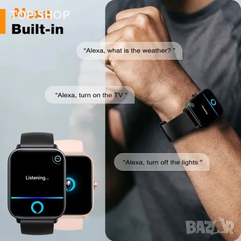 Смарт часовник за мъже жени - Фитнес тракер [Bluetooth Call&Alexa Built-in] с монитор за сърдечен ри, снимка 6 - Смарт гривни - 48901511