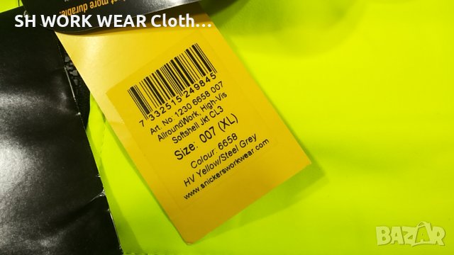 Snickers 1230 High Vis Softshell Jacket Work Wear размер XL работно яке водонепромукаемо W1-25, снимка 10 - Якета - 40102534