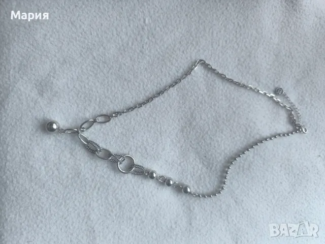 Сребърен ланец, снимка 3 - Колиета, медальони, синджири - 49869180