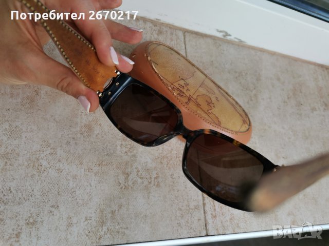 Оригинални винтиж слънчеви очила Alvero marini с кожени рамки, снимка 3 - Слънчеви и диоптрични очила - 33615536