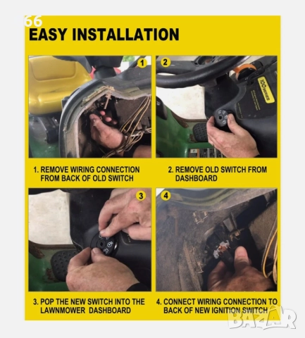 Ключ за запалване за John Deere X100 X300 X310 X390 X500 X520 X540 X530 с 2 ключа, снимка 6 - Друга електроника - 52939161