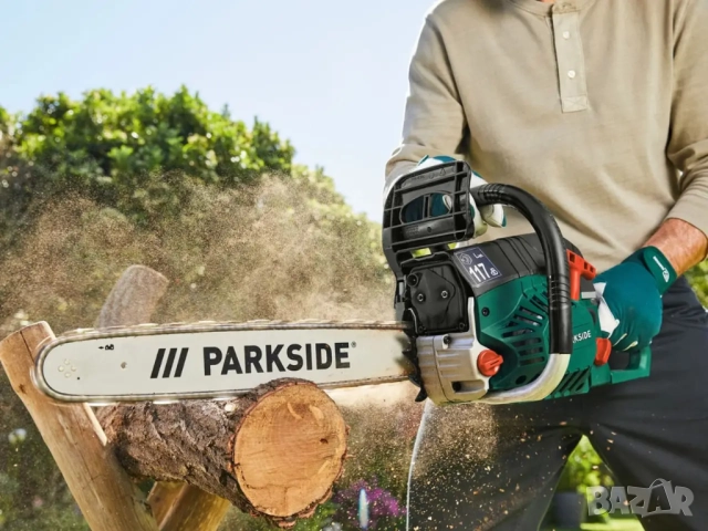 Parkside PBKS 53 A2 бензинова верижна резачка/2.72 HP/53 cm³/44 cm, снимка 8 - Моторни триони/резачки - 52901588