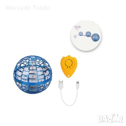 Летяща топка Mercado Trade, Бумеранг, LED светлина, Син, снимка 2 - Образователни игри - 43121896