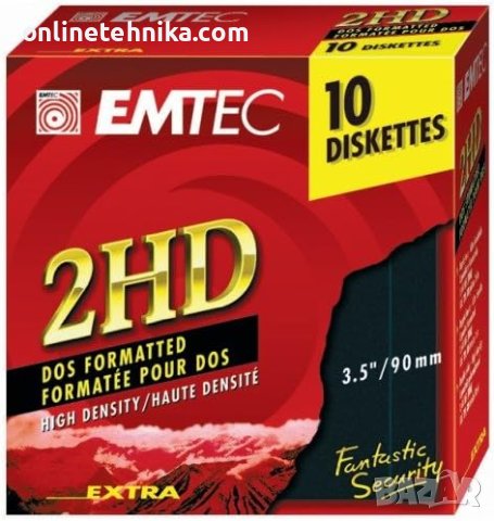 Флопи дискети EMTEC 1.44Mb - 10 броя, снимка 1 - Други - 44080525
