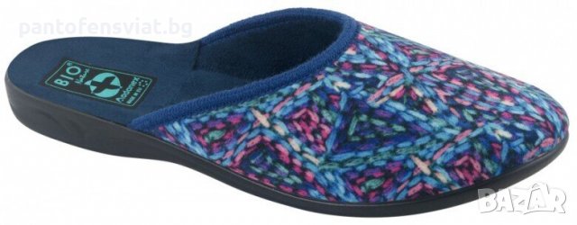  Дамски чехли ADANEX син цветен принт 36/41