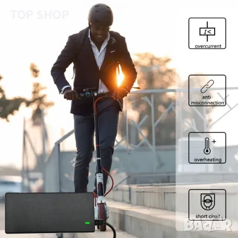 54.6V 2A литиево йонно зарядно устройство за електрическа тротинетка скутер колело, снимка 6 - Друга електроника - 48938417