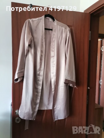 Сатенен халат за булка, снимка 3 - Нощници - 51247125