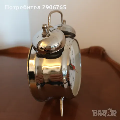 Часовник будилник с камбанки Китайски работещ, снимка 4 - Антикварни и старинни предмети - 49474807