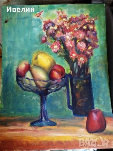 стара картина-натюрморт, снимка 2 - Картини - 26505240