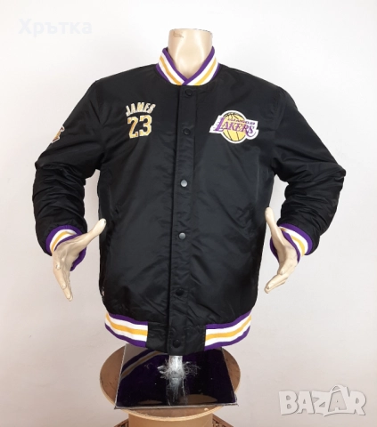 NBA Lakers LeBron James Varsity - Оригинално мъжко яке размер XL, снимка 3 - Якета - 52081302