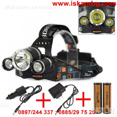 Акумулаторен челник, фенер за колело LL-6633 CREE XM-L T6 и XP-E Q5